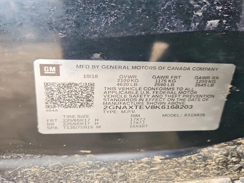 2019 CHEVROLET EQUINOX LT  
