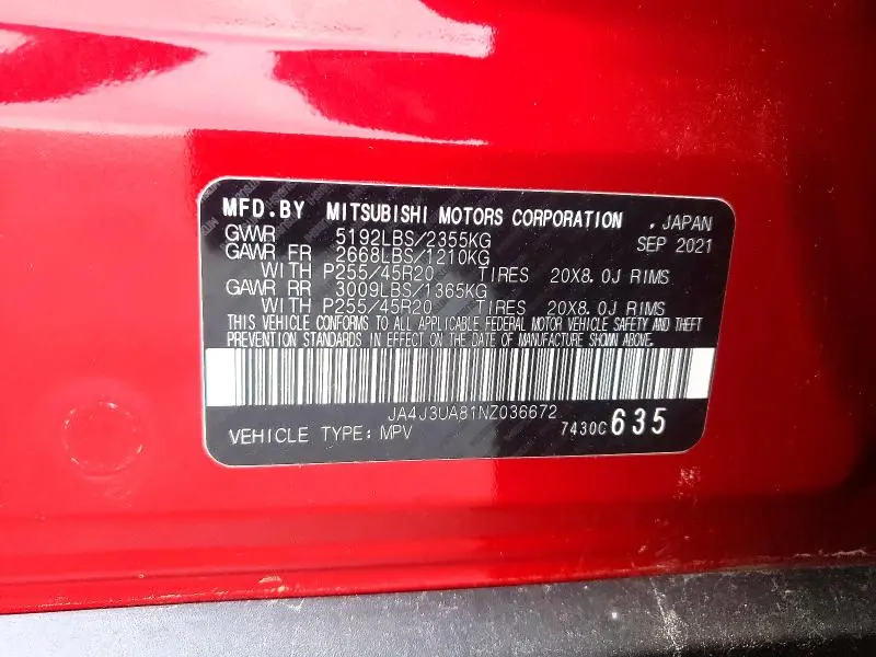 2022 MITSUBISHI OUTLANDER SE  