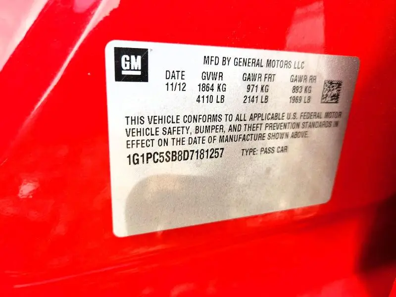 2013 CHEVROLET CRUZE LT  