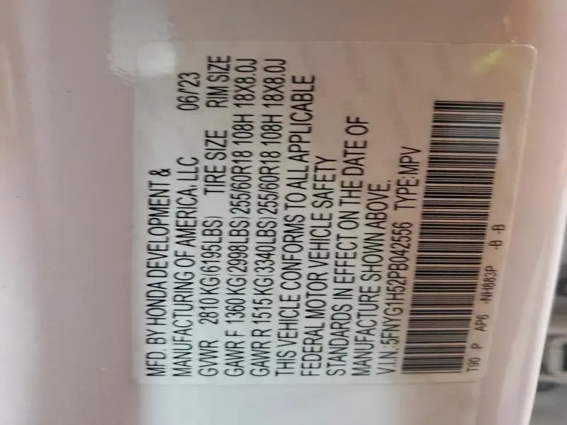 2023 HONDA PILOT EXL  