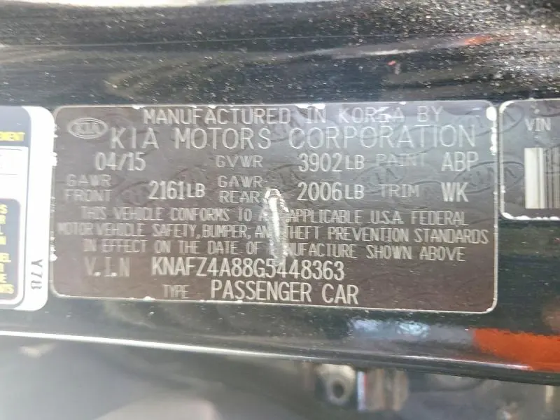 2016 KIA FORTE EX  