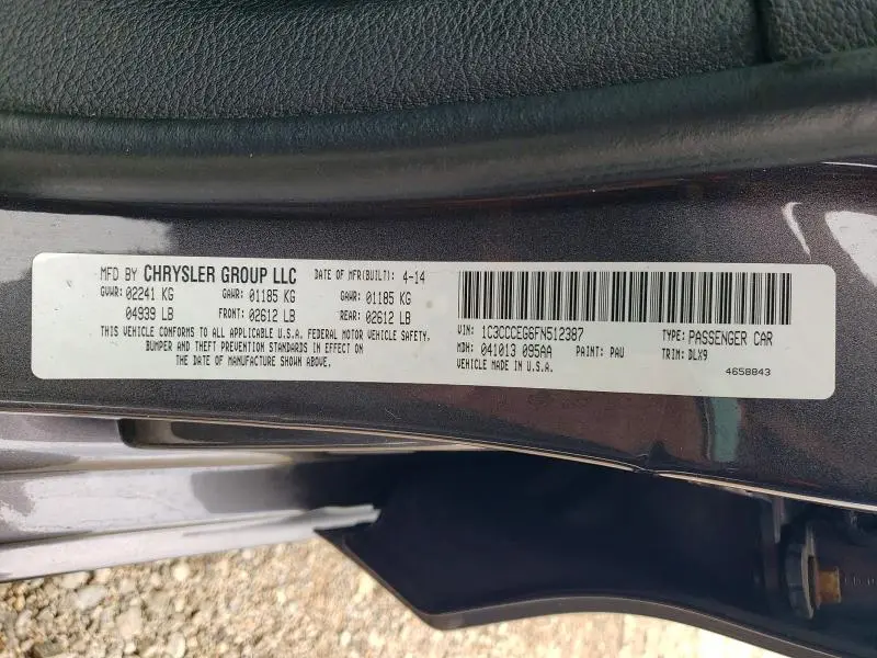 2015 CHRYSLER 200 C  