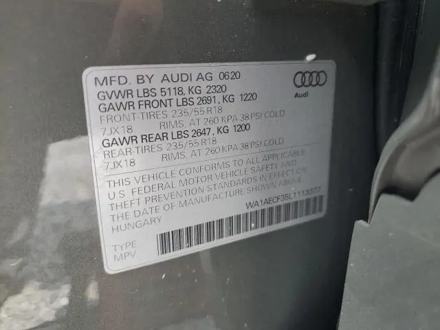 2020 AUDI Q3 PREMIUM  