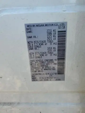 2018 NISSAN PATHFINDER S  