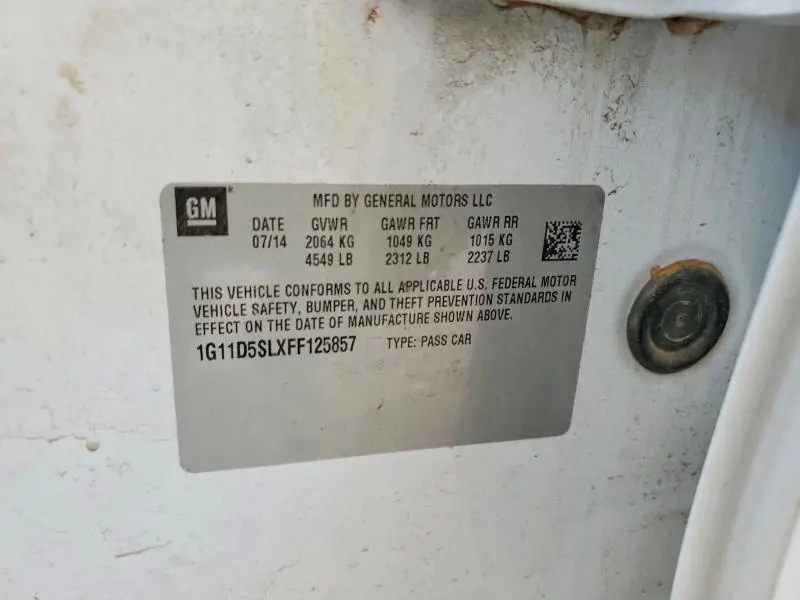 2015 CHEVROLET MALIBU 2LT  