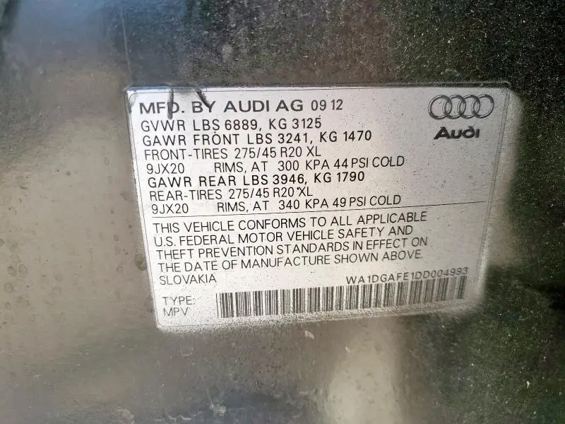 2013 AUDI Q7 PRESTIGE  