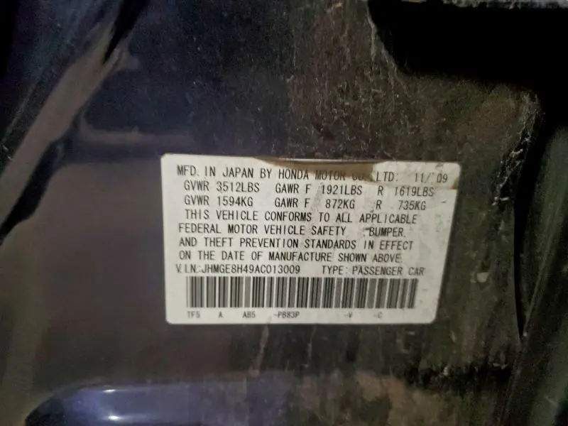 2010 HONDA FIT SPORT  