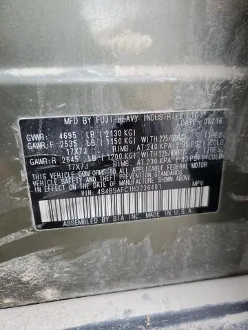 2017 SUBARU OUTBACK 2.5I PREMIUM  