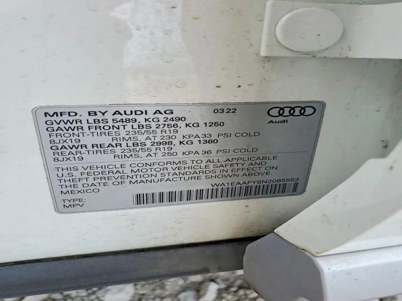 2022 AUDI Q5 PREMIUM PLUS 45  