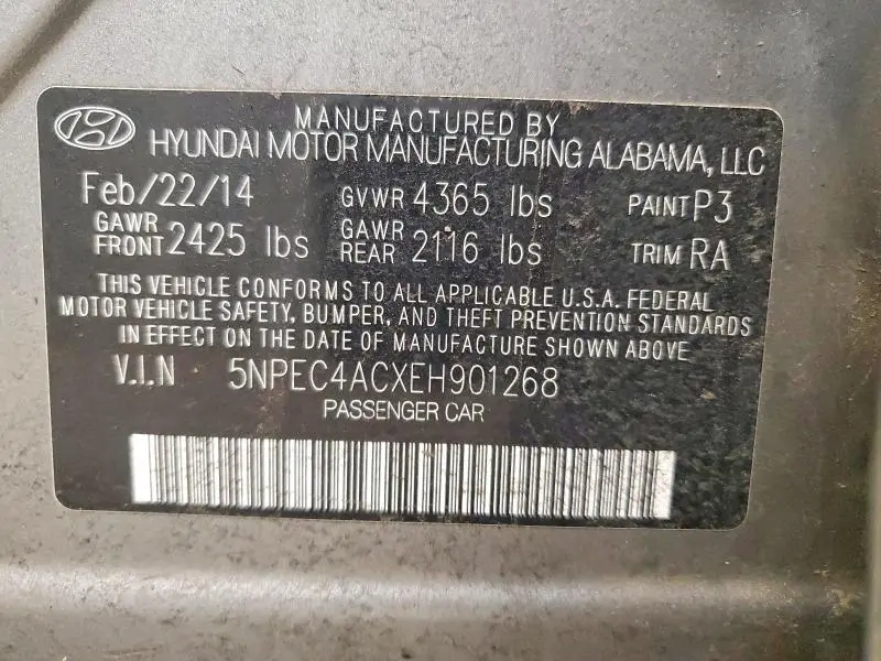 2014 HYUNDAI SONATA SE  