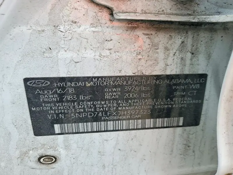 2018 HYUNDAI ELANTRA SE  