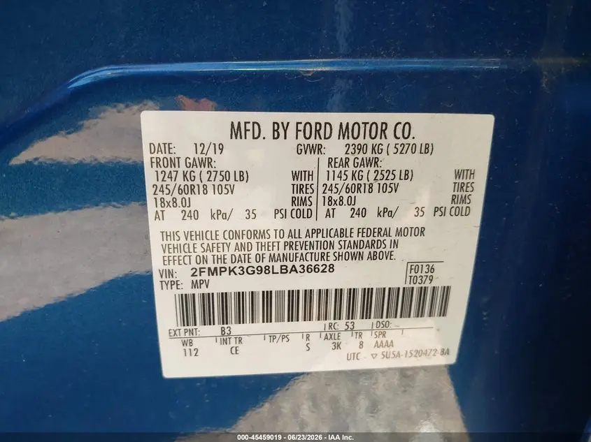 2020 FORD EDGE SE