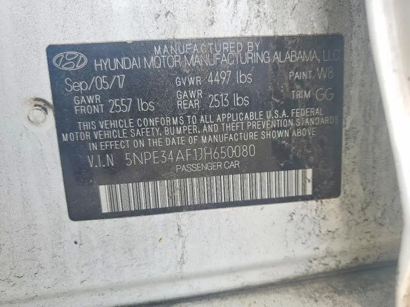 2018 HYUNDAI SONATA SEL  