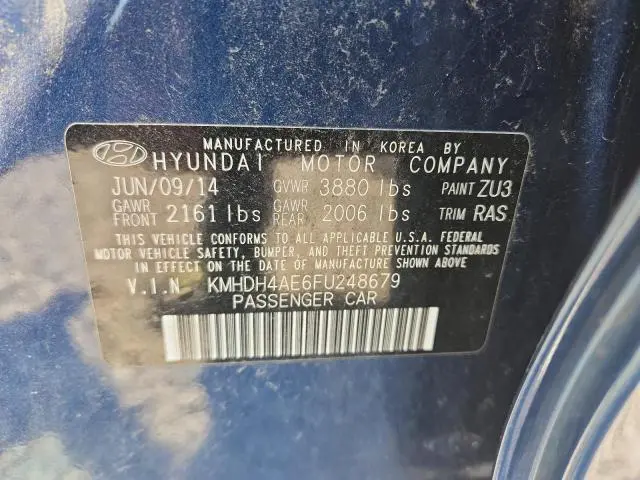 2015 HYUNDAI ELANTRA SE  