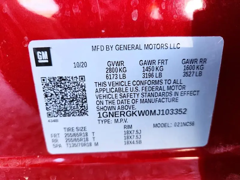 2021 CHEVROLET TRAVERSE LT  