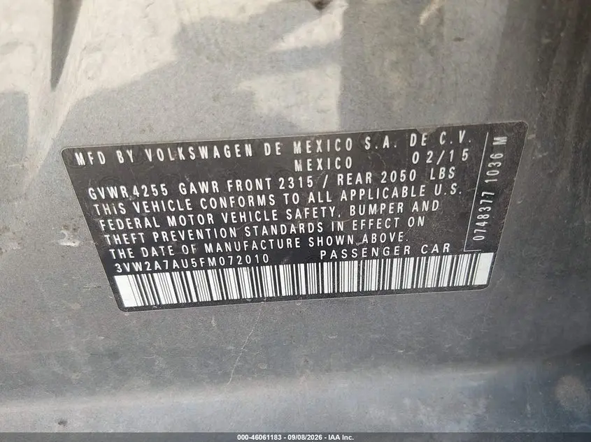 2015 VOLKSWAGEN GOLF TDI SEL 4-DOOR