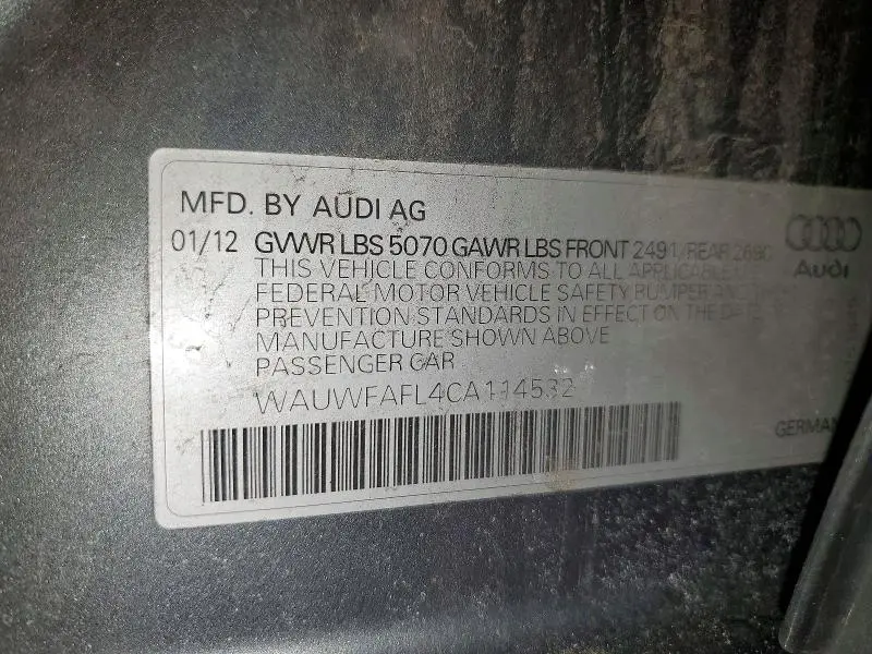 2012 AUDI A4 PREMIUM PLUS  