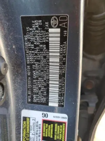 2015 TOYOTA COROLLA L  