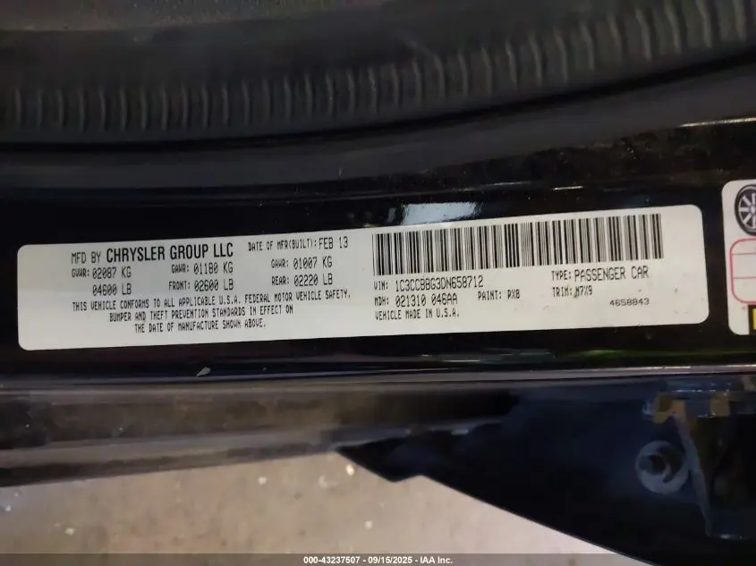 2013 CHRYSLER 200 TOURING