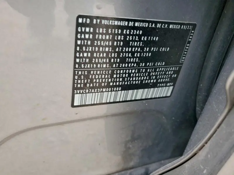 2023 VOLKSWAGEN TIGUAN SE R-LINE BLACK  