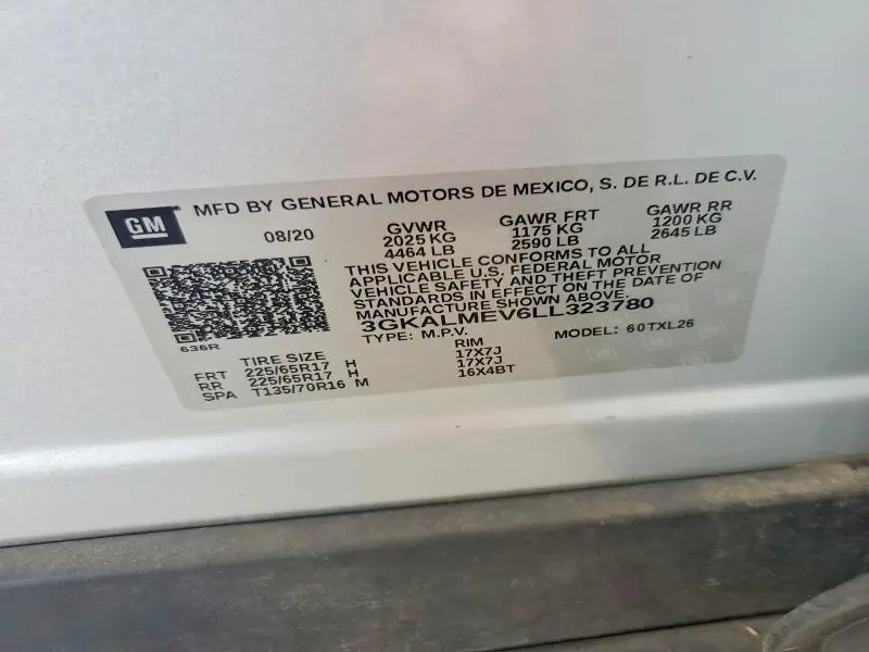 2020 GMC TERRAIN SLE  
