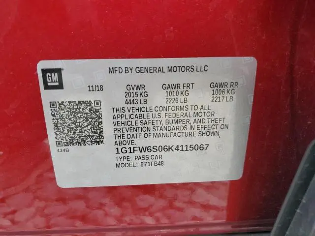 2019 CHEVROLET BOLT EV LT  