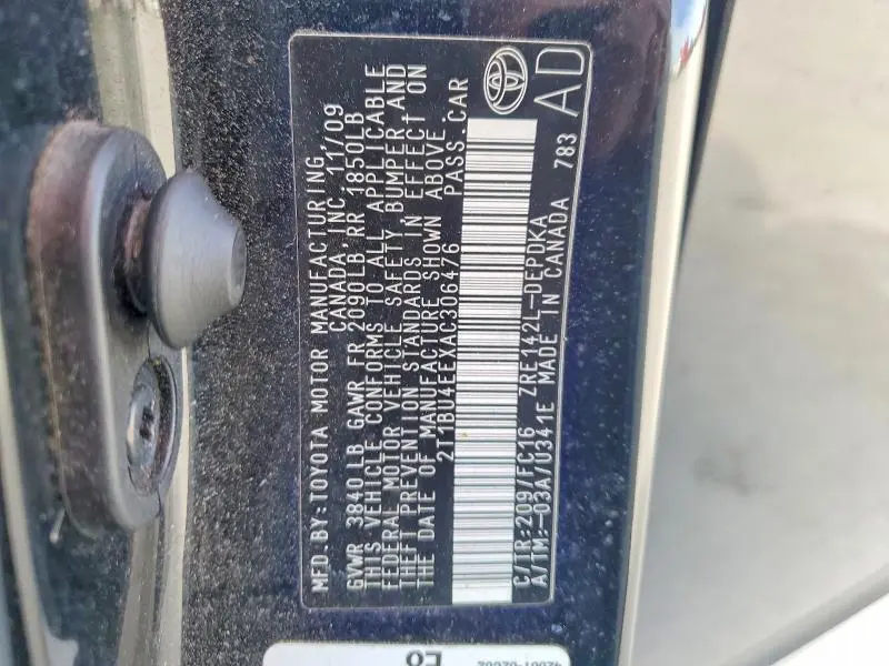 2010 TOYOTA COROLLA LE  