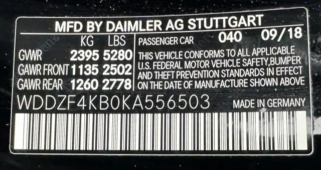 2019 MERCEDES-BENZ E 300 4MATIC  