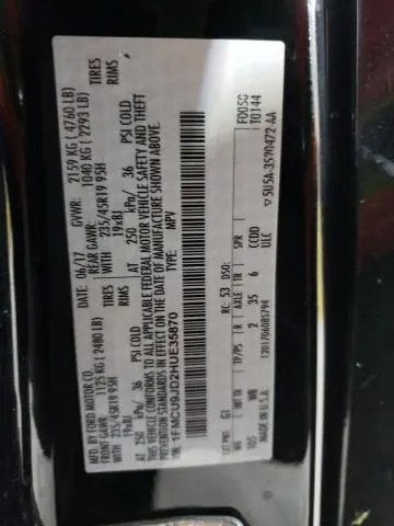 2017 FORD ESCAPE TITANIUM  