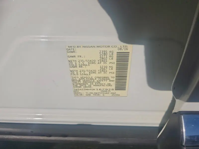 2016 NISSAN MURANO S  