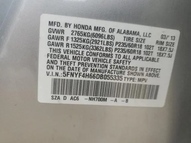 2013 HONDA PILOT EXL