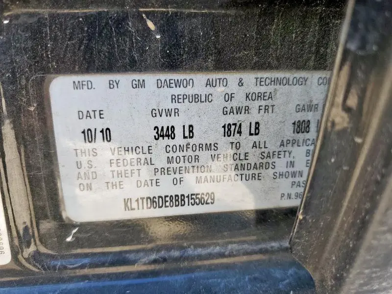 2011 CHEVROLET AVEO LS  