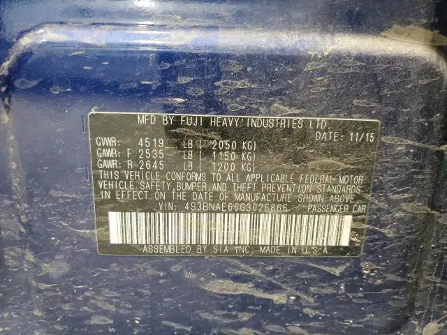 2016 SUBARU LEGACY 2.5I PREMIUM