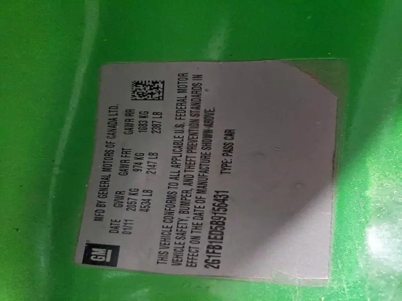 2011 CHEVROLET CAMARO LT  