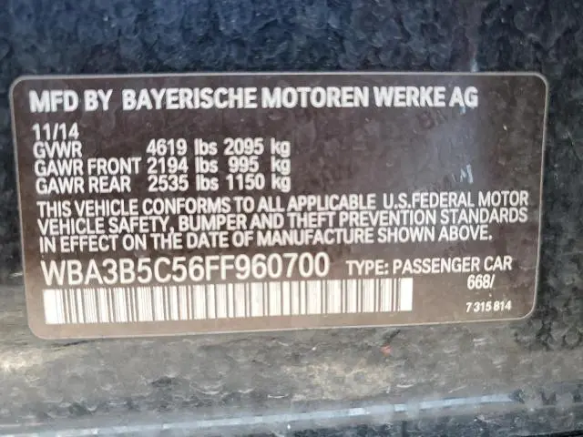 2015 BMW 328 XI SULEV  