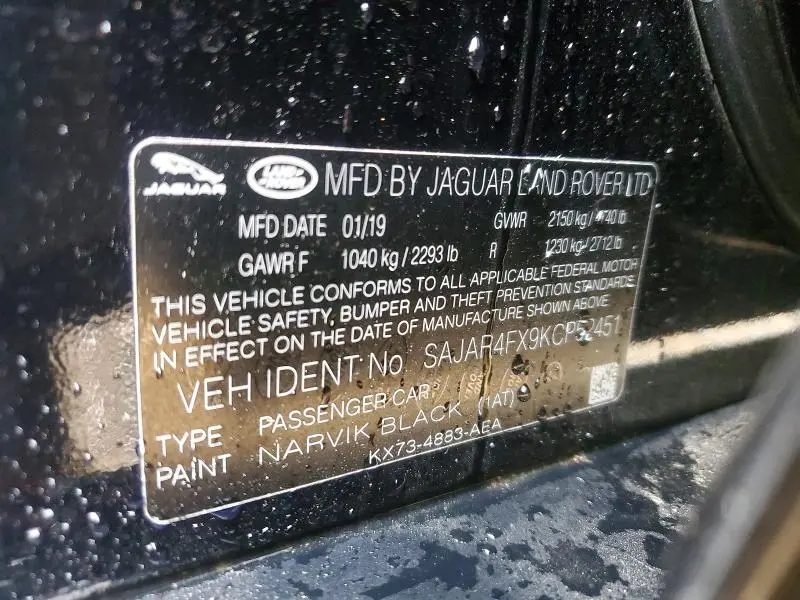 2019 JAGUAR XE   