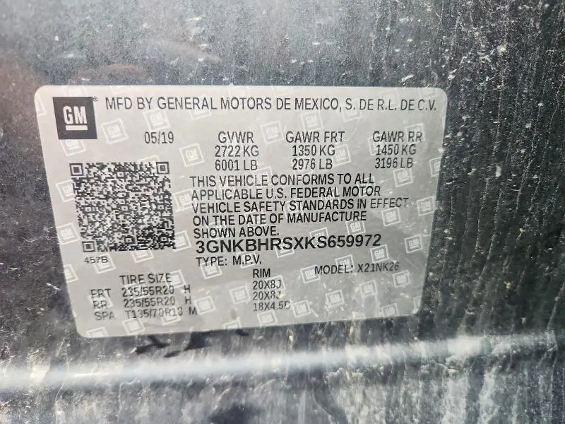 2019 CHEVROLET BLAZER 3LT  