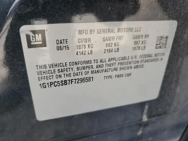 2015 CHEVROLET CRUZE LT  