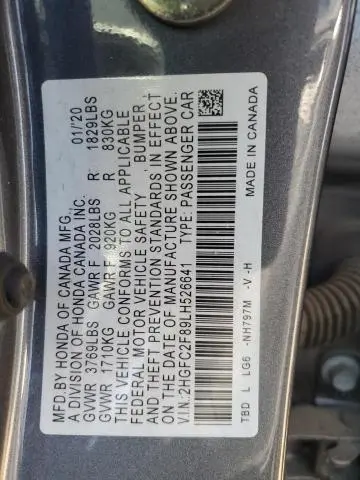 2020 HONDA CIVIC SPORT  