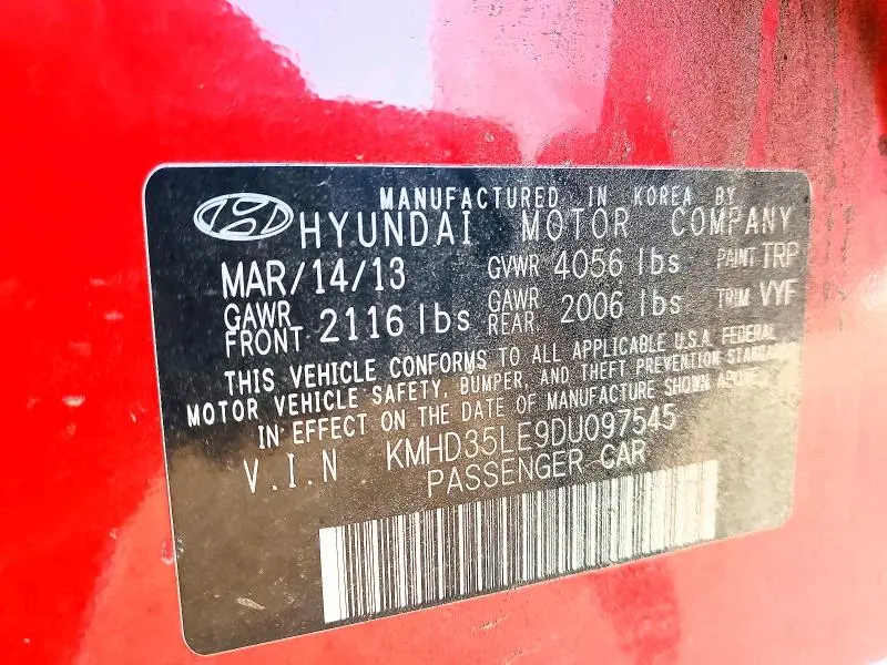 2013 HYUNDAI ELANTRA GT   