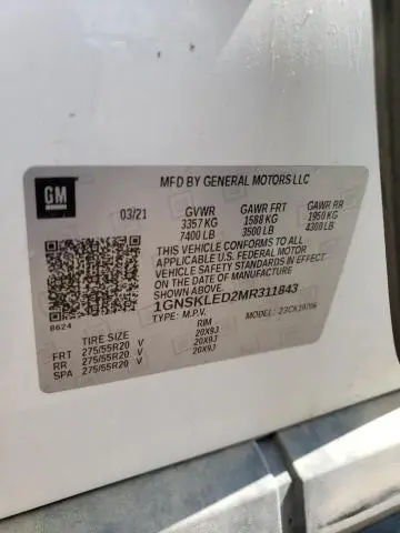 2021 CHEVROLET TAHOE K1500  