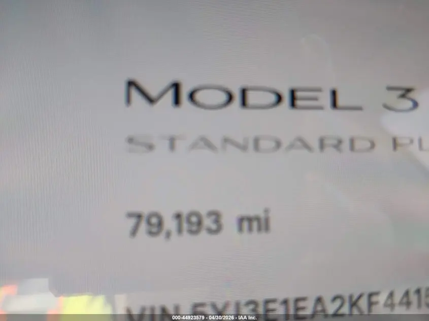 2019 TESLA MODEL 3 LONG RANGE/MID RANGE/STANDARD RANGE/STANDARD RANGE PLUS