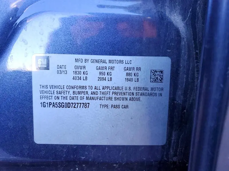 2013 CHEVROLET CRUZE LS  