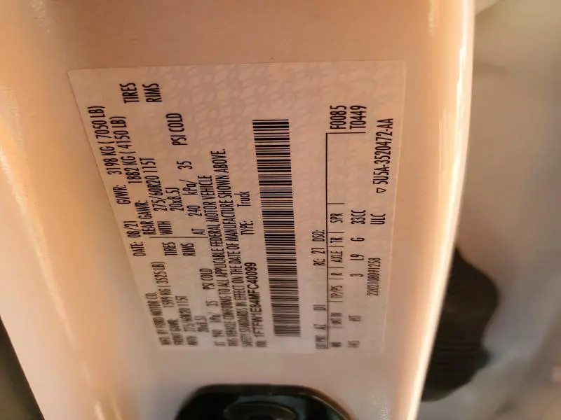 2021 FORD F150 SUPERCREW  