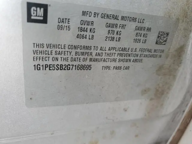 2016 CHEVROLET CRUZE LIMITED LT