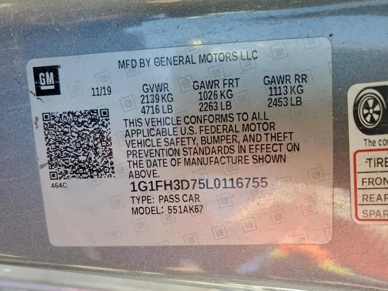 2020 CHEVROLET CAMARO SS  