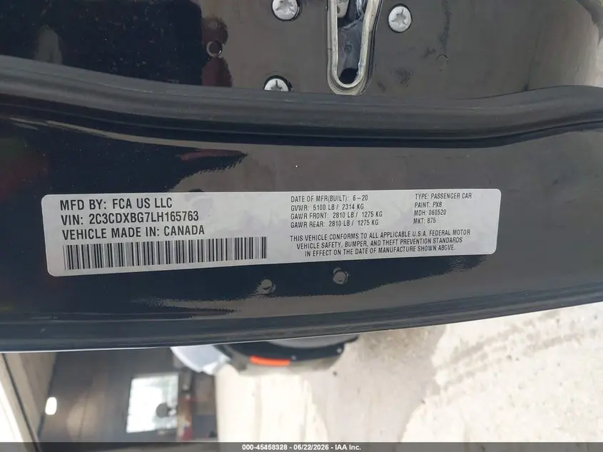 2020 DODGE CHARGER SXT RWD