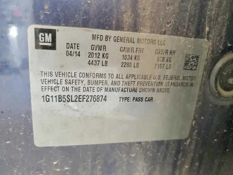 2014 CHEVROLET MALIBU LS  