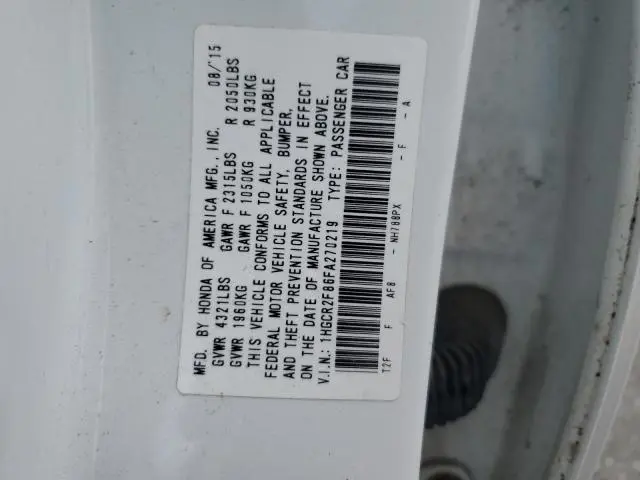2015 HONDA ACCORD EXL  