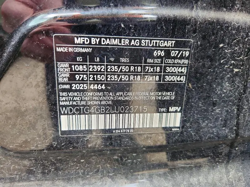 2020 MERCEDES-BENZ GLA 250 4MATIC  